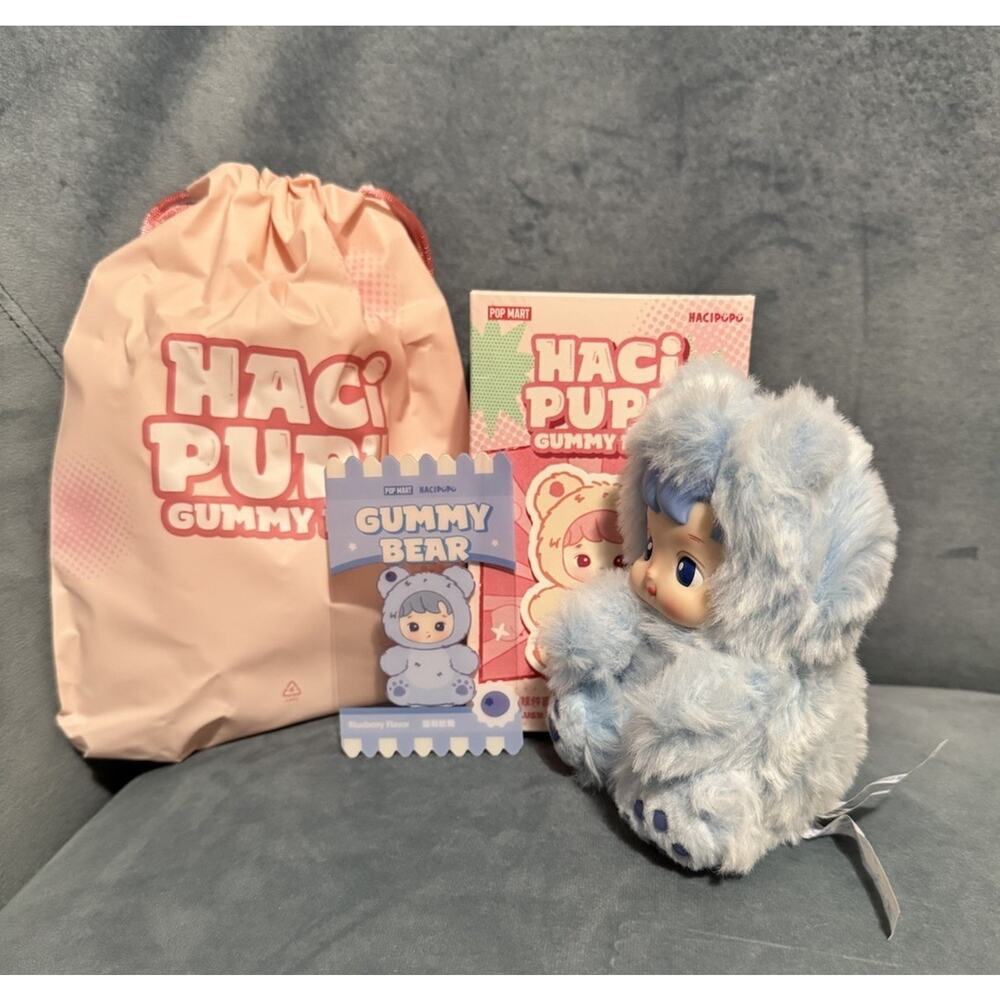 Pop Mart Hacipupu Gummy Bear Series Vinyl Plush Pendant Open Blind Box-Blueberry - Picture 10 of 10
